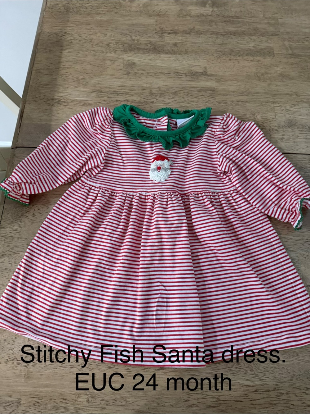 Stitchy Fish Santa dress 24 month EUC